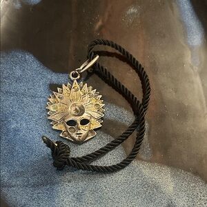 Venetian Sun Mask Pendant Necklace Made in Italy Venezia
